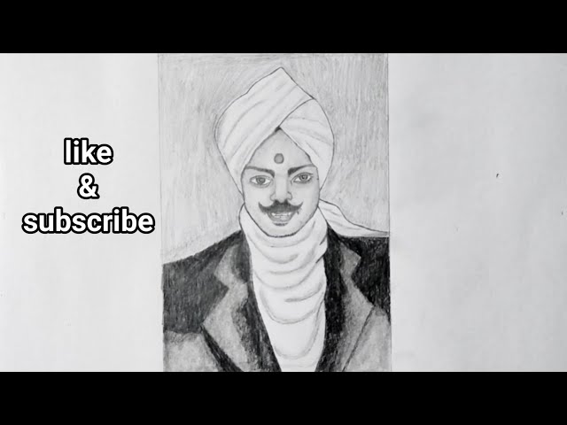 How to draw Bharathiar easily step by step - YouTube