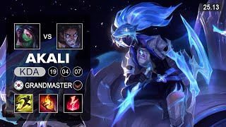 Akali vs Sylas Mid - KR Grandmaster - Patch 25.13 Season 15