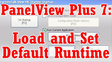 Load and Set PanelView Plus 7 Default Runtime Application