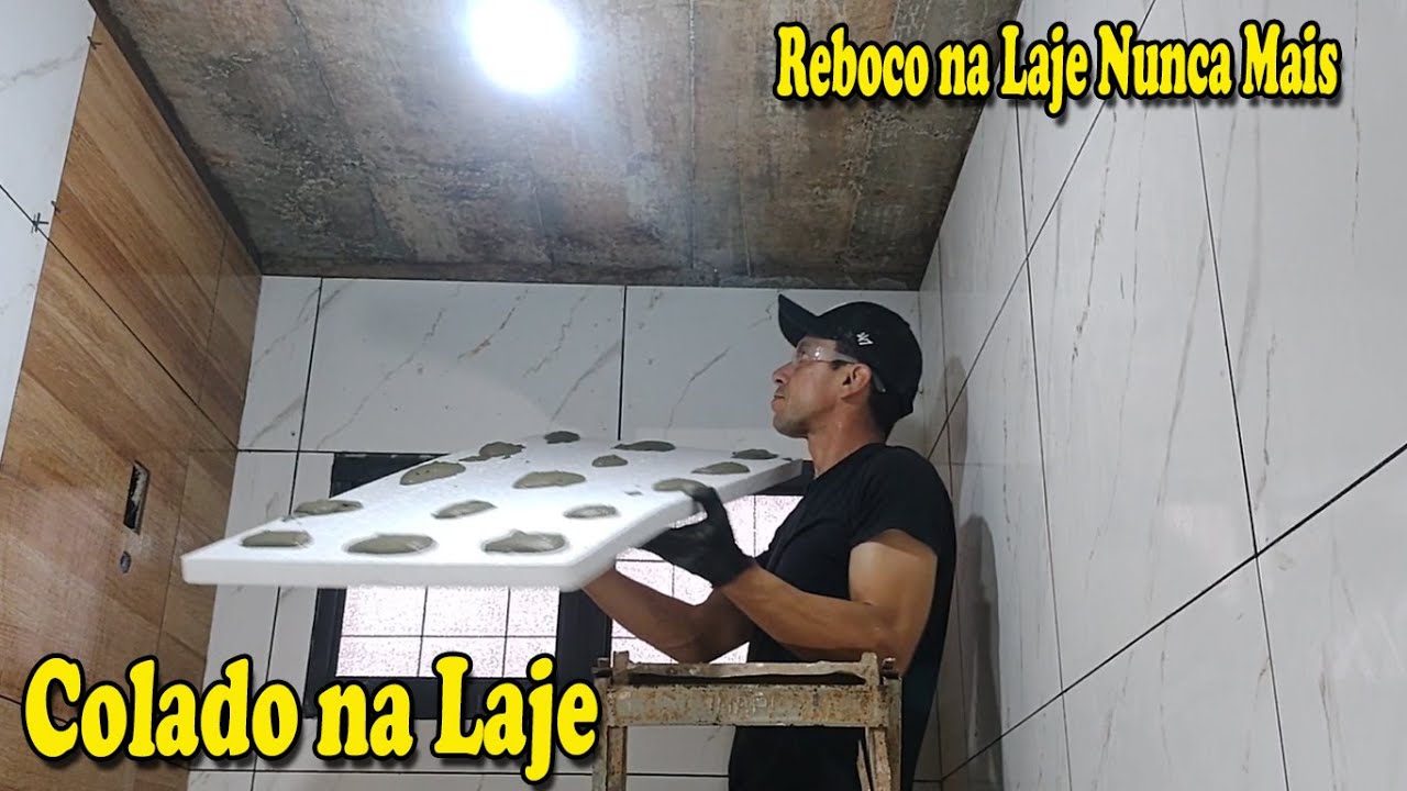 Reboco na laje nunca mais l Forro de isopor no banheiro