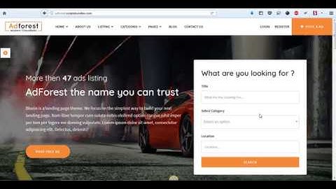 Email verification in adforest wordpress theme