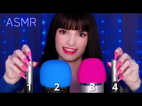 ASMR Mic Scratching with 4 MICS 🎤 Scratching Your Brain to Help You Sleep 😴 No Talking 🩷 1 HOUR - 4K