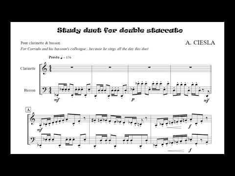 Study duet for double staccato