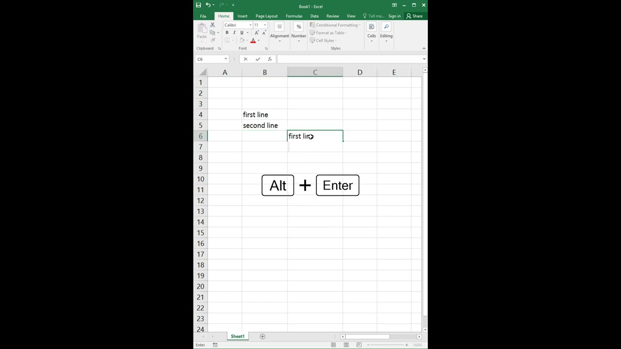 Multiple Lines In One Cell MS Excel