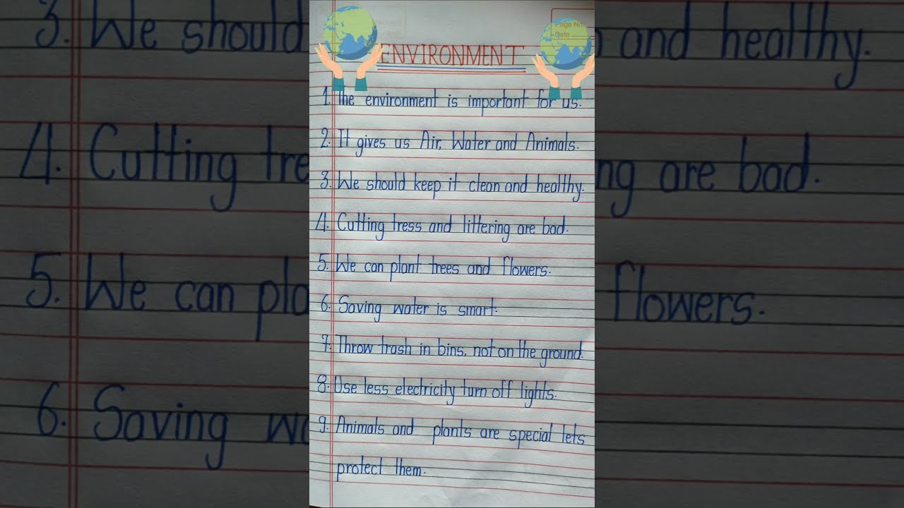 10 Lines On Environment Short Essay In English Ll