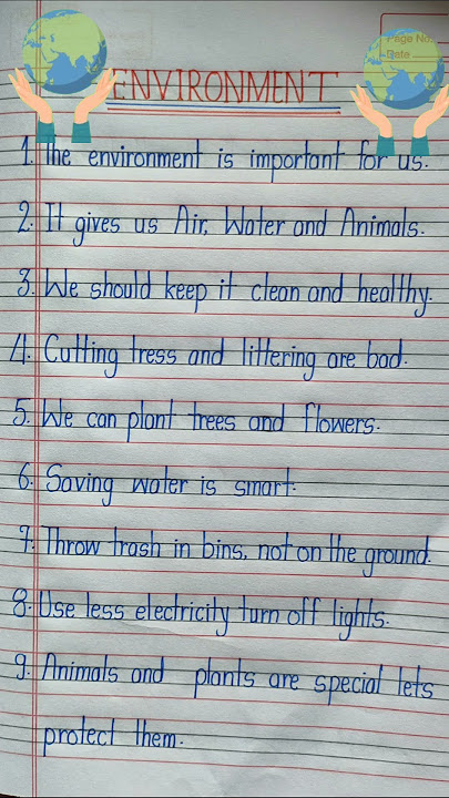 10 lines on Environment/Short essay on Environment in English.ll