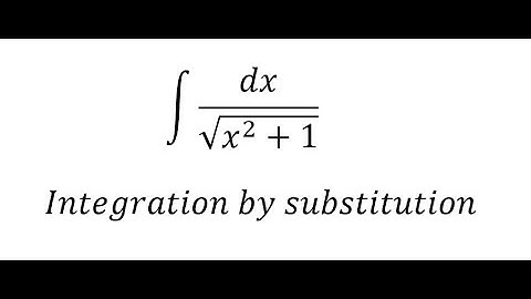 Calculus Help: Integral of dx/√(x^2+1) - Integration by trigonometric substitution