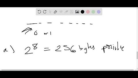 Question 2 #2. A byte is a sequence of eight bits and each bit is either 0 or 1. a) How many differ…