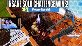 INSANE FORTNITE PICKAXE & SHOTGUN ONLY SOLO WIN!(12 KILLS) + 1 KILL CHALLENGE!