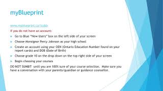 Grade 9 Course Selection for Students going into Grade 10