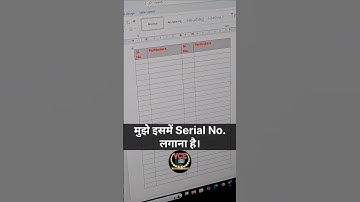 MS Word table me serial number lagane ka amazing trick