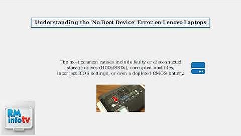 How To Fix Lenovo No Boot Device – Boot Device Not Found, No Bootable Device, Exiting PXE ROM