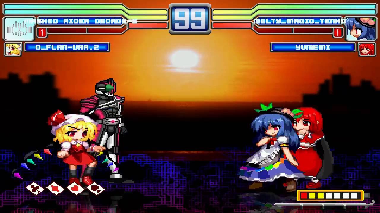 Mugen 仮面ライダーディケイド フランドール Vs いろいろな東方キャラ リクエスト Youtube