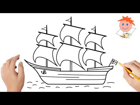How to draw a ship | Easy drawings