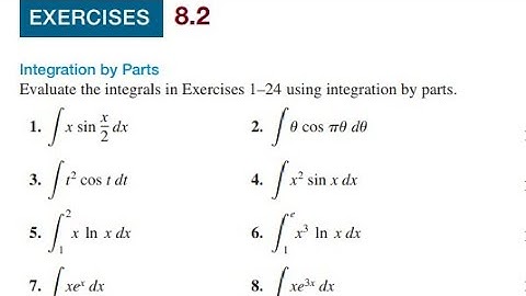 Exercise 8.2 question 1-10 Thomas calculus 14 edition