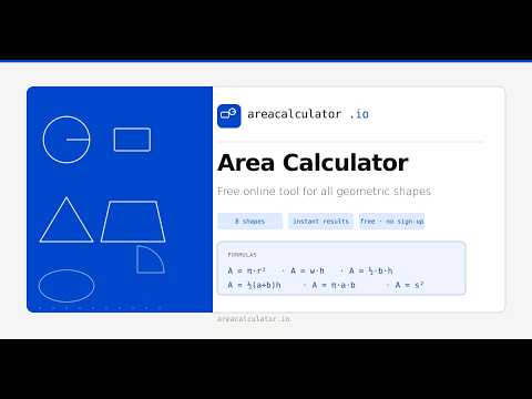 Calculate Any Shape’s Area Fast | Free Online Geometry Area Calculator