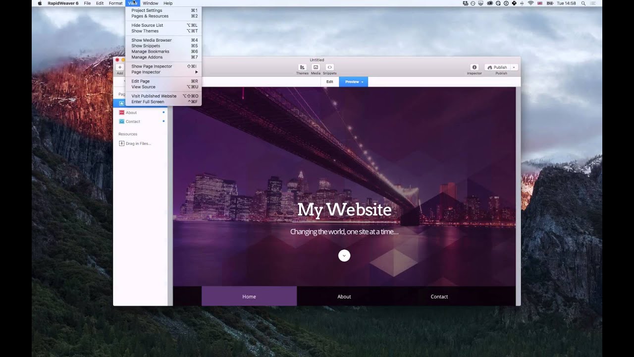 rapidweaver tutorial video