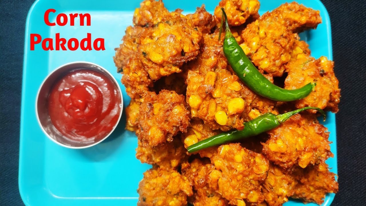 Sweet Corn Pakoda/Sweet Corn Fritters/Sweet Corn Bajji/Corn Bhajiya/Corn Pakora/Bhutte Ke Pakode