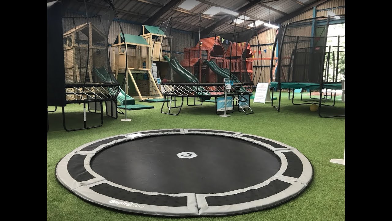 Capital Play | Surrey Display Site | Trampolines & Wooden Climbing Frames