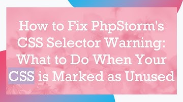 How to Fix PhpStorm