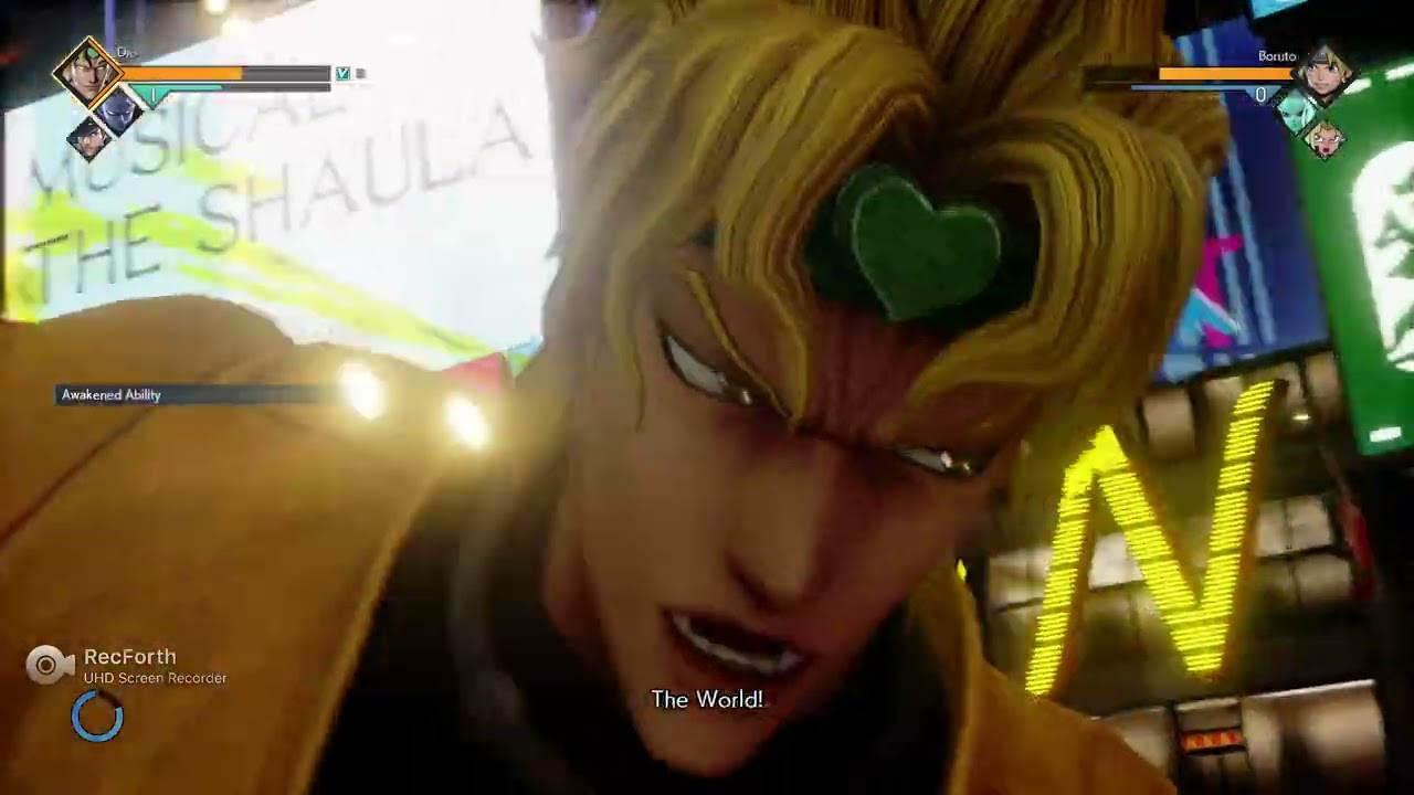 Jotaro, Dio, Kane vs. Boruto, Galena, Yugi Jump Force AI Match