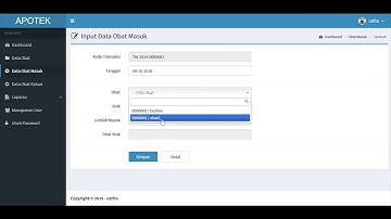 Aplikasi Persediaan Obat - Apotek || menggunakan PHP Mysqli