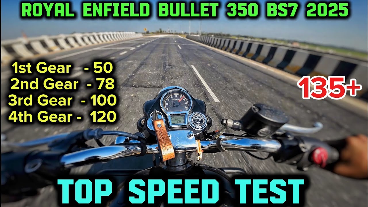 Royal Enfield Bullet 350 E20 BS7 2025 Top Speed Test 