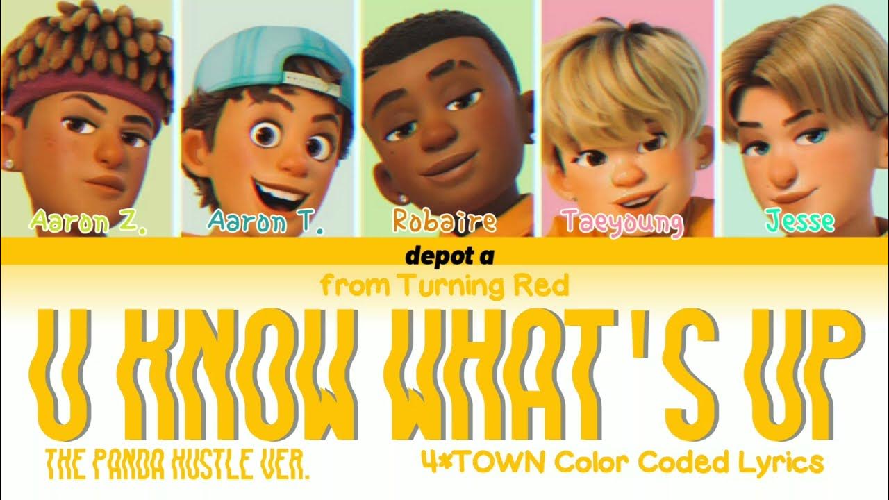 Four town группа. Four town группа рисунки. Four town песня. 4 town turning red. 4 town from disney and pixar s turning red.
