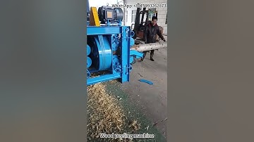 Efficient Wood Peeling Machine in Action - Customer Demonstration