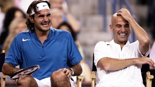 THE SCHOOLING OF AN ALL TIME GREAT!! | Federer - Agassi | Australian Open 2005 QF