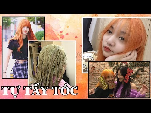 TỰ TẨY Và NHUỘM TÓC CAM như Black Pink Lisa 👩🏻‍🦰 / how to self-dye orange hair? / CeeMee