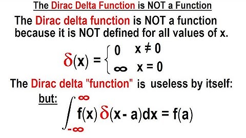 Physics Ch 67.1 Advanced E&M: Review Vectors (102 of 113) The Dirac Delta Function is NOT a Function