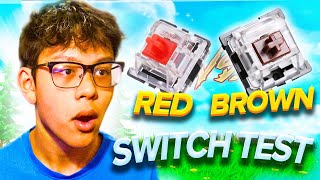 Gateron Red vs Gateron Brown Switches Typing Sound Test and Fortnite Gameplay