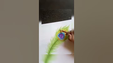 Draw peacock feather|Krishna Janmashtami|Easy drawing|#FabArtistme|#Shorts