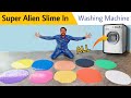 Mixing 10 Giant Colorful Slime In Washing Machine For Making Giant - Super Alien Slime