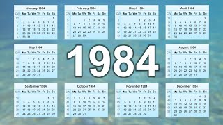 1984 Calendar