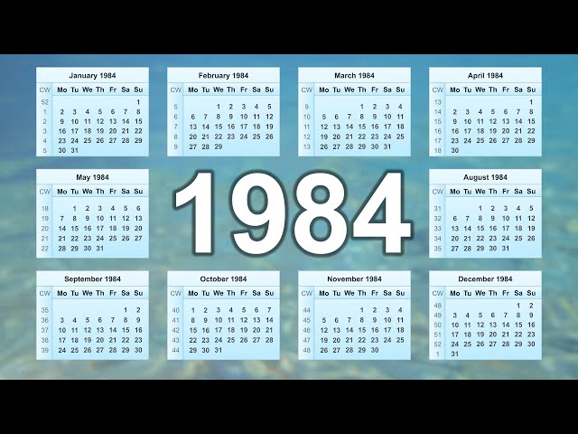 1984 Calendar - YouTube
