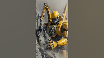 Modern Robotic Heavy construction Excavator  #excavator #engineering #construction