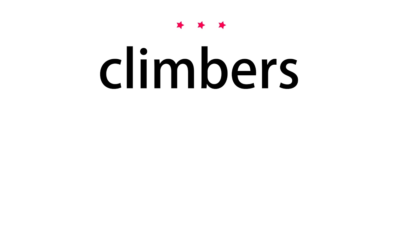 How to pronounce climbers Vocab Today YouTube