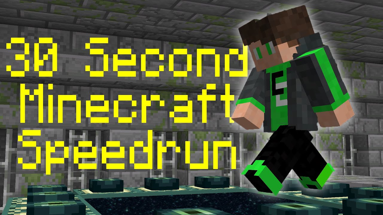 Minecraft Speedrun In 30 Seconds