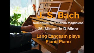 J. S. Bach Notenbüchlein für Anna Magdalena 36. Minuet in D Minor #baroque #classic #glenngould