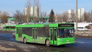 Минск.Поездка в автобусе МАЗ-103,гос.АК 3617-7,марш.191(21.05.2024)