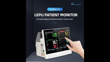 Lepu Remote Monitoring Devices AI Multiparameter Patient Monitor  Vital Signs Monitor With Trolley