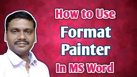 Format Painter in MS Word || MS Word Tutorial || By Rajesh Sir