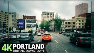 Portland 4K60fps - Driving Downtown - Oregon, USA