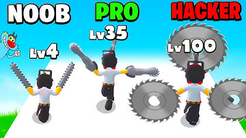 NOOB vs PRO vs HACKER | Chainsaw Man Slash & Run | With Oggy And Jack | Rock Indian Gamer |