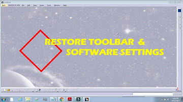 CATIA V5- RESET TOOLBAR & RESTORING SOFTWARE SETTINGS