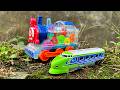 ASMR Merakit Mainan Kereta Api Cepat, Kereta Uap Gear, Speed Train, Gear Train - Train Toys