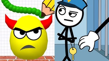 Draw To Smash Vs Thief Puzzle Satisfying ASMR Gameplay (Android,ios) (New Update)