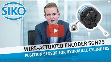 SIKO wire-actuated Encoder SGH25 - Position Sensor for Hydraulic Cylinders